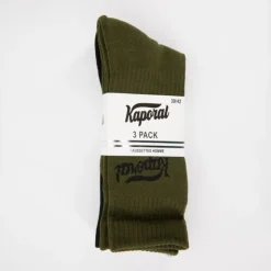 KAPORAL Lot de 3 chaussettes sport poseidon Homme KAKI Online
