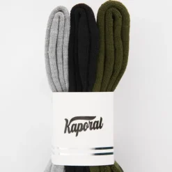 KAPORAL Lot de 3 chaussettes sport poseidon Homme KAKI Online