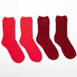 BILL TORNADE Lot de 2 paires de chaussettes velours 22427 Femme ROUGE Online