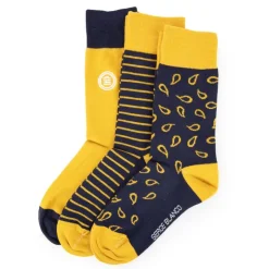 SERGE BLANCO Lot de 3 paires de chaussettes Homme JAUNE Sale