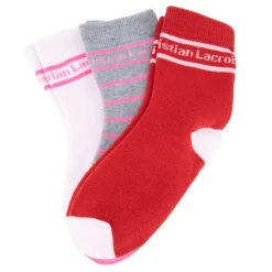 CXL BY CHRISTIAN LACROIX Lot de 3 paires de chaussettes colorées à rayures Enfant ROUGE Sale