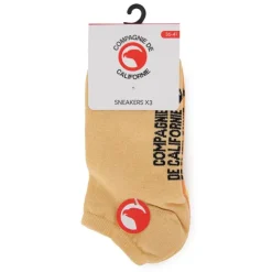 COMPAGNIE DE CALIFORNIE Lot de 3 paires de chaussettes mi haute pastel Femme ORANGE New