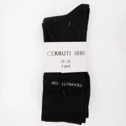 CERRUTI Lot de 3 paires de chaussettes 5735 Homme NOIR Hot