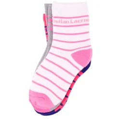 CXL BY CHRISTIAN LACROIX Lot de 3 paires de chaussettes colorées à rayures Enfant BLANC New