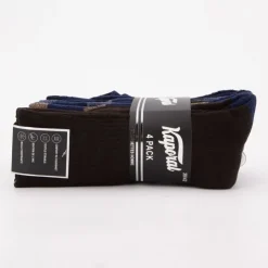 KAPORAL Lot de 4 paires de chaussettes de sport jacquelin Homme MARRON FONCE New