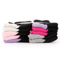 OXY Lot de 10 paires de chaussettes coton mélangé lorella Enfant NOIR Best