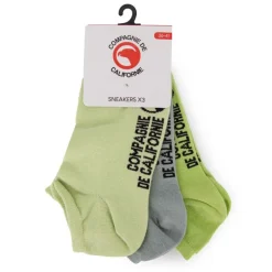 COMPAGNIE DE CALIFORNIE Lot de 3 paires de chaussettes mi haute pastel Femme VERT Online