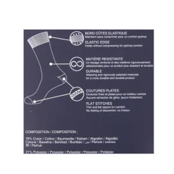 SERGE BLANCO Lot de 3 paires de chaussettes Homme KAKI Clearance