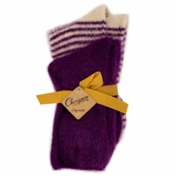 CHEVIGNON Lot de 2 paires de chaussettes fluffy Cheriane Femme VIOLET New