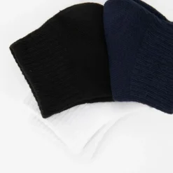 CXL BY CHRISTIAN LACROIX Lot de 3 paires de chaussettes courtes coton douces Enfant BLEU FONCE Clearance