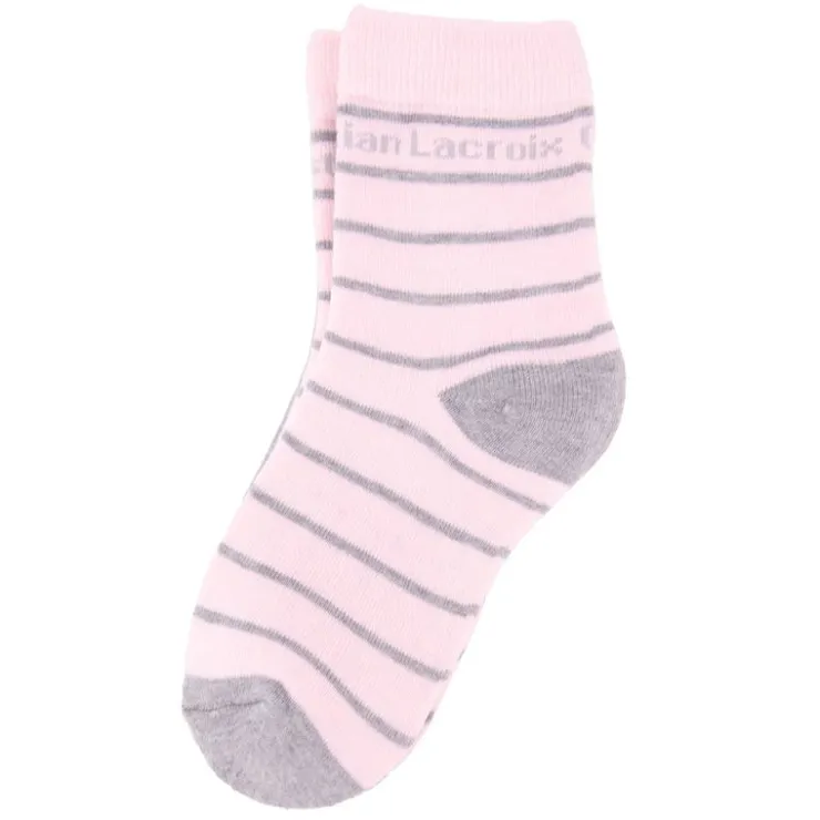 CXL BY CHRISTIAN LACROIX Lot de 3 paires de chaussettes colorées à rayures Enfant ROSE CLAIR Discount