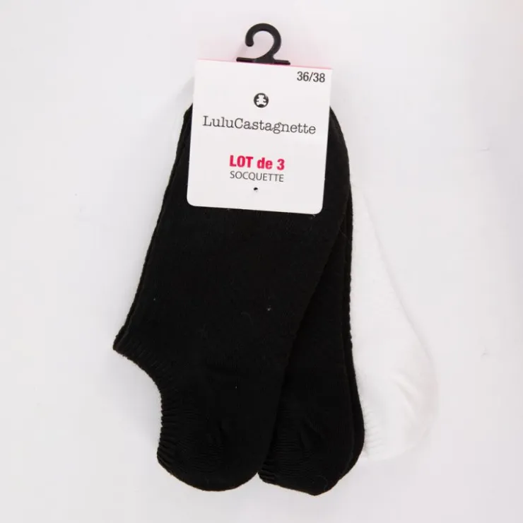 LULU CASTAGNETTE Lot de 3 paires de socquettes lalita Femme NOIR Online