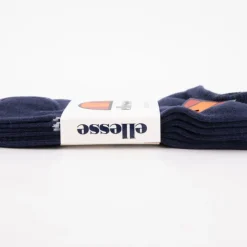 ELLESSE Lot de 3 paires de socquettes unies coton Femme BLEU FONCE