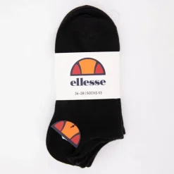 ELLESSE Lot de 3 paires de socquettes unies coton Femme NOIR Sale