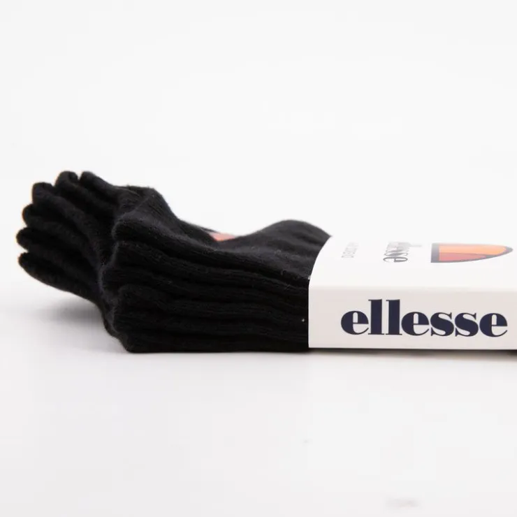 ELLESSE Lot de 3 paires de socquettes unies coton Femme NOIR Sale