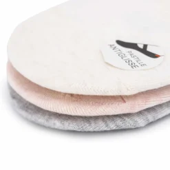 INFINITIF Lot de 3 paires de socquettes invisibles Femme BEIGE Discount
