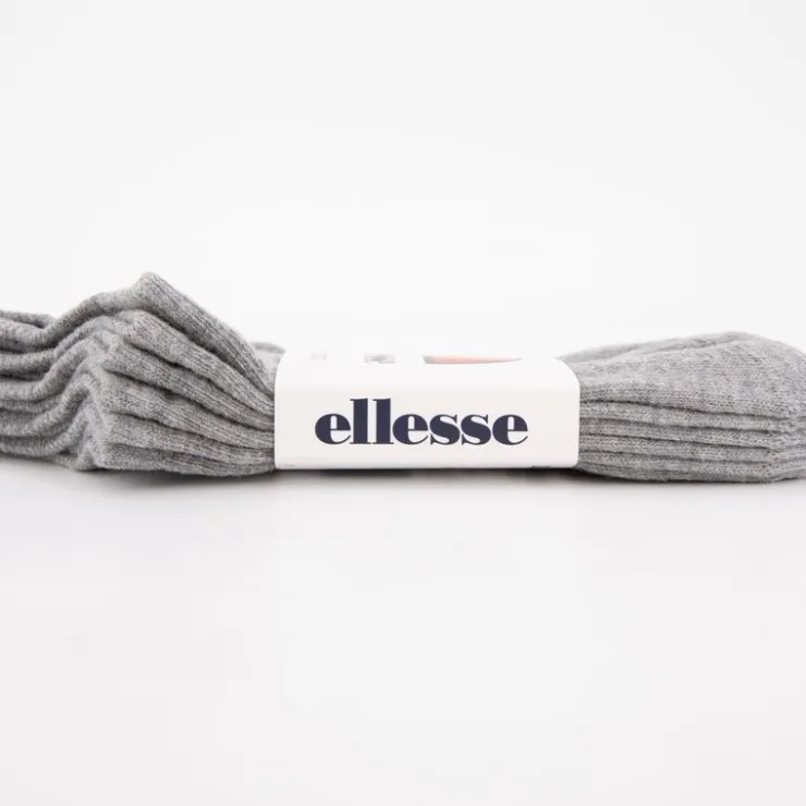 ELLESSE Lot de 3 paires de socquettes unies coton Femme GRIS CLAIR Outlet