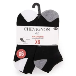 CHEVIGNON Lot de 6 paires de socquettes Dali Bicolores Homme NOIR Sale