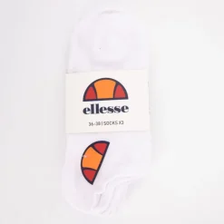 ELLESSE Lot de 3 paires de socquettes unies coton Femme BLANC Sale
