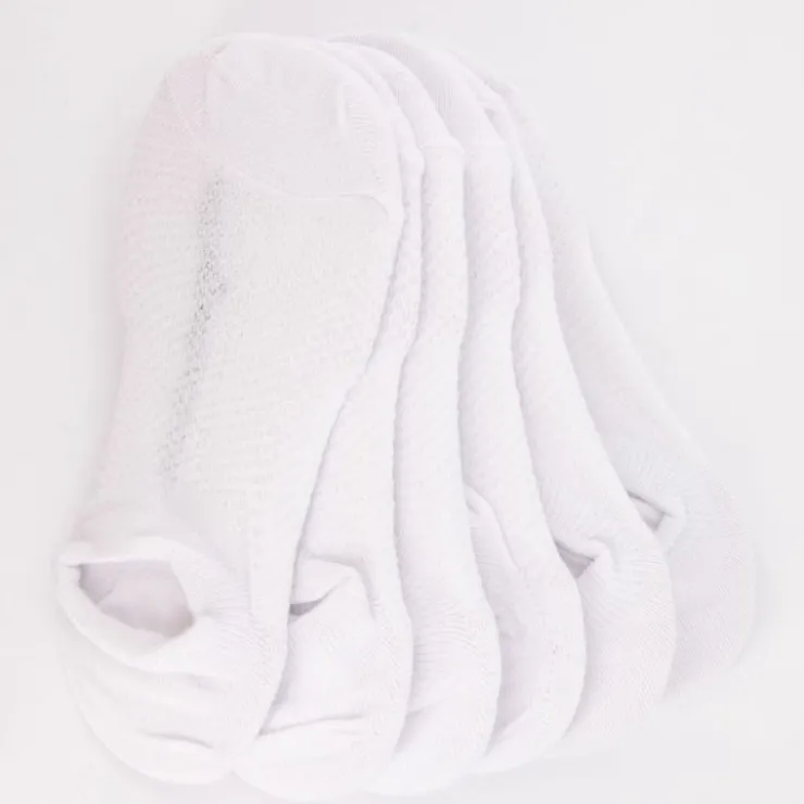 LULU CASTAGNETTE Lot de 6 paires de socquettes respirantes nadine Femme BLANC Hot