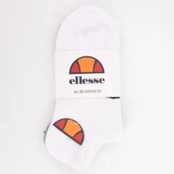 ELLESSE Lot de 3 socquettes de couleurs unies Femme BLANC Hot