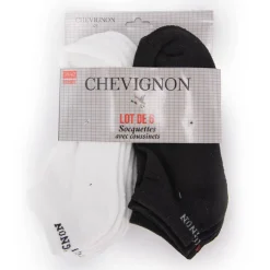 CHEVIGNON Lot de 6 socquettes en coton Taille 39-46 BLANC Hot