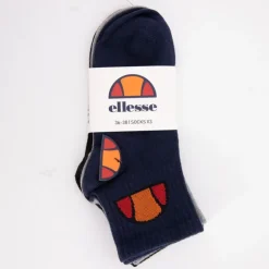 ELLESSE Lots de 3 couleurs de chaussettes avec logo tissé Femme BLEU FONCE Sale