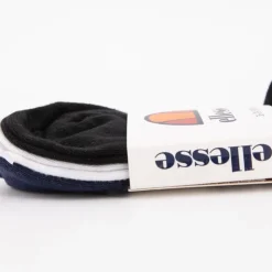 ELLESSE Lots de 3 couleurs de chaussettes avec logo tissé Femme NOIR Clearance