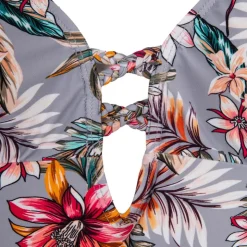 HAUTE PRESSION Maillot de bain 1 pièce fleurs Femme GRIS New