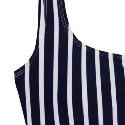 HAUTE PRESSION Maillot de bain 2 pièces bleu rayure une épaule Femme BLEU FONCE New