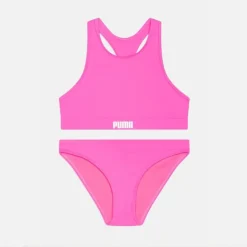 PUMA Maillot de bain 2 pièces couleur fluo Enfant ROSE