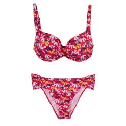 HAUTE PRESSION Maillot de bain 2 pièces grande taille fleuri Femme ROUGE Clearance