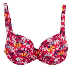 HAUTE PRESSION Maillot de bain 2 pièces grande taille fleuri Femme ROUGE Clearance