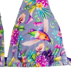 HAUTE PRESSION Maillot de bain 2 pièces lilas fleurs Femme GRIS