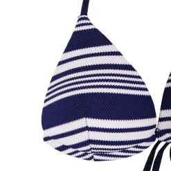 HAUTE PRESSION Maillot de bain 2 pièces rayures bleu et blanc Femme BLEU FONCE New