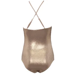 HOLLY AND JOEY Maillot de bain drapé ibiza à nouer Femme OR Hot