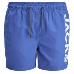 JACK & JONES Maillot de bain imprimé poches tendance Homme BLEU ROI Clearance