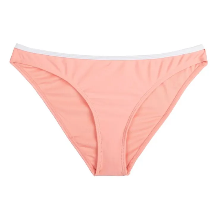FREEGUN Maillot de bain rose barbie liseré blanc 2 pièces triangle uni Femme ORANGE CLAIR Best