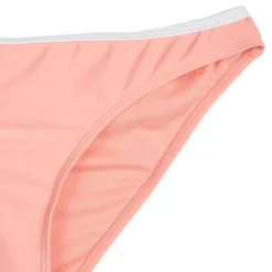 FREEGUN Maillot de bain rose barbie liseré blanc 2 pièces triangle uni Femme ORANGE CLAIR Best