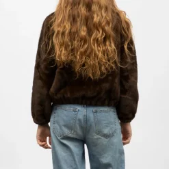 GOLD AND SILVER Manteau fourrure coffee h25bina f Femme MARRON Best