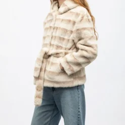 GOLD AND SILVER Manteau fourrure white h25bonbo Femme BEIGE Best