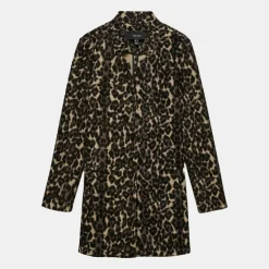 VERO MODA Manteau Katrine à motif léopard col V Femme NOIR Best