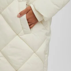 VILA Manteau matelassé avec col haut viadaya noos 14074434 4139 Femme BLANC ECRU Online