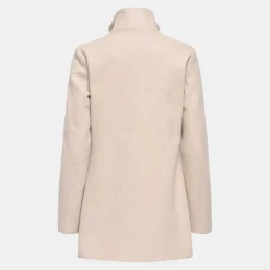 ONLY Manteau mi long blake col à revers Femme BEIGE Hot
