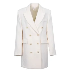IMPERIAL Manteau structuré mi long col à revers Femme BLANC ECRU Discount