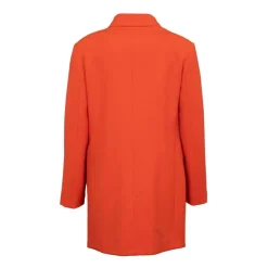 IMPERIAL Manteau structuré mi long col à revers Femme ORANGE Best