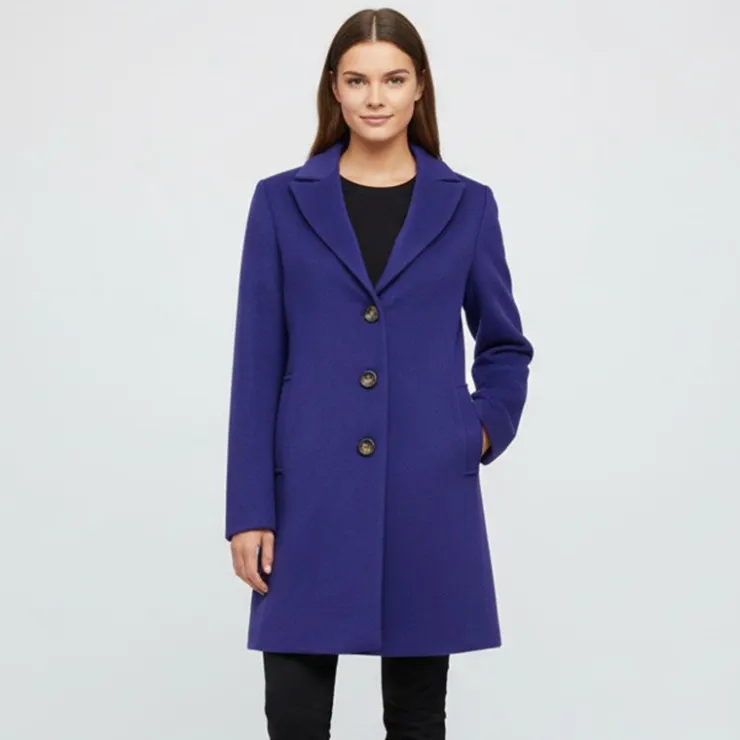 PLEASE Manteau viola avec boutons écailles Femme VIOLET Best