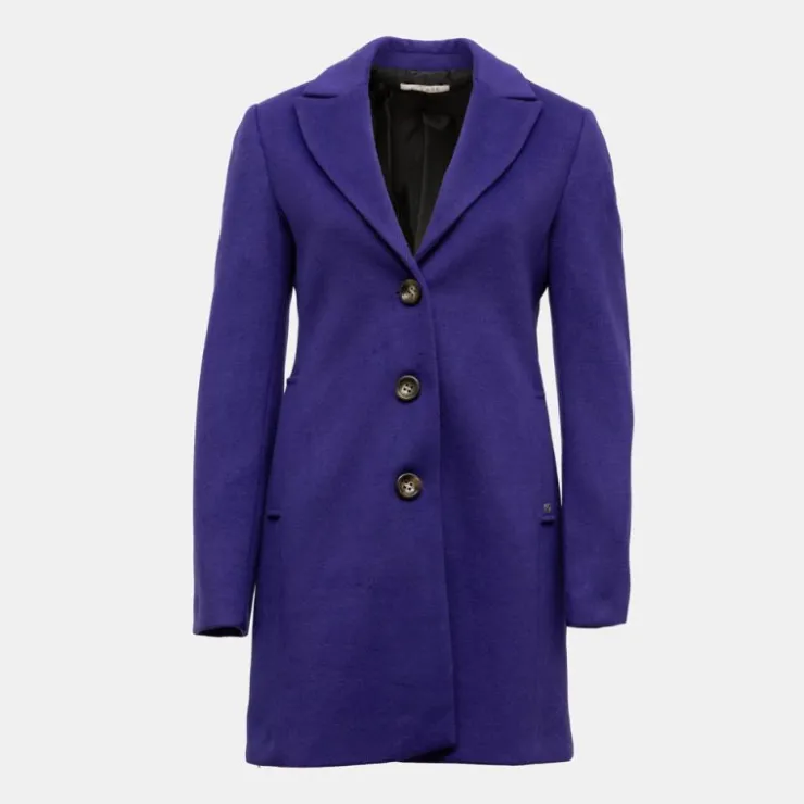PLEASE Manteau viola avec boutons écailles Femme VIOLET Best