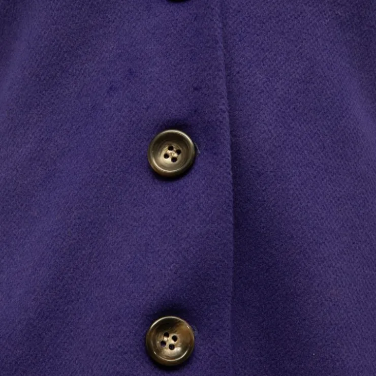 PLEASE Manteau viola avec boutons écailles Femme VIOLET Best