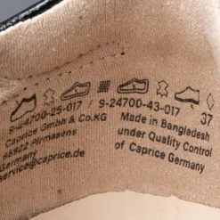 CAPRICE Mocassin black naplak 92470043 t36/41 Femme NOIR